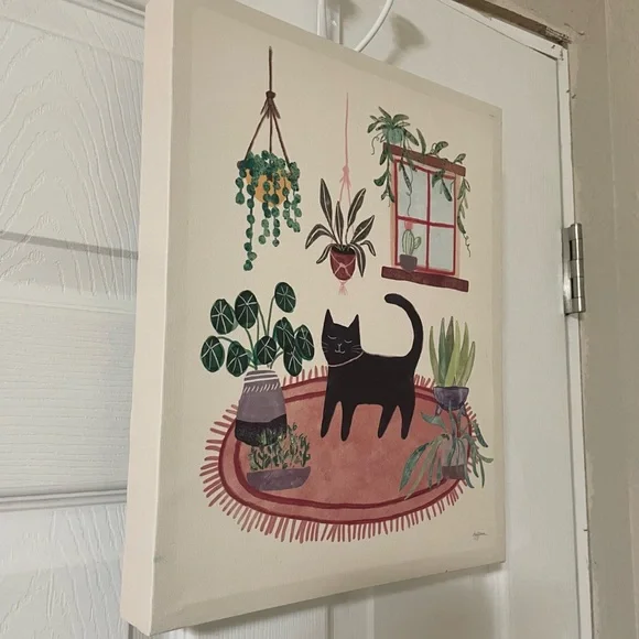 Sale! Amanti Art Cat and Plants Art Print - Picture 3 of 10